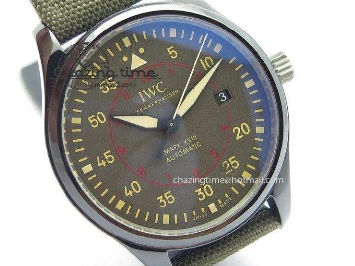 MIROTIME 0208 SunProtective MARK XVII IW324702 Real Ceramic MK Best Edition Green Dial On Green Nylon Strap A 7288